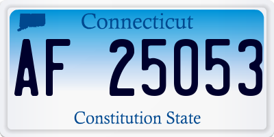 CT license plate AF25053