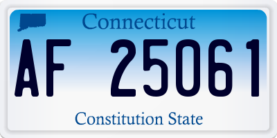 CT license plate AF25061
