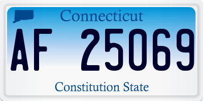 CT license plate AF25069