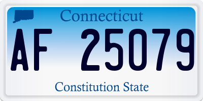 CT license plate AF25079