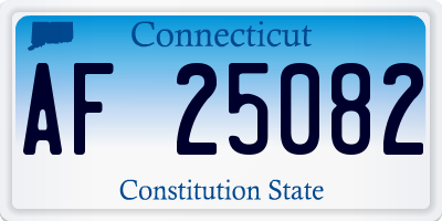 CT license plate AF25082