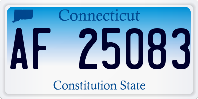 CT license plate AF25083