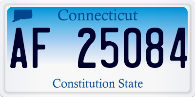 CT license plate AF25084