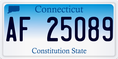 CT license plate AF25089