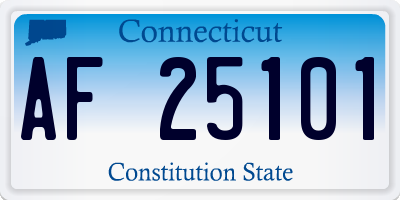CT license plate AF25101