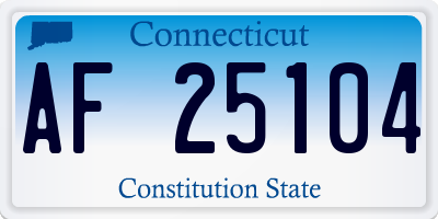 CT license plate AF25104