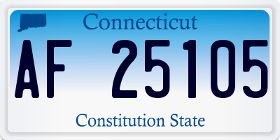 CT license plate AF25105