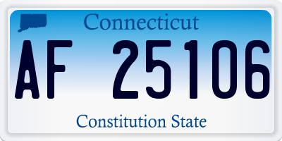 CT license plate AF25106