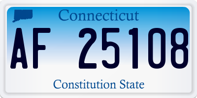 CT license plate AF25108
