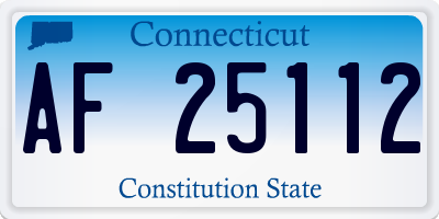 CT license plate AF25112