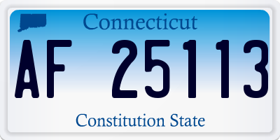 CT license plate AF25113