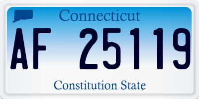 CT license plate AF25119