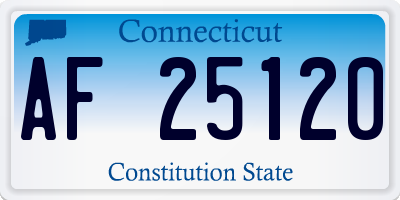 CT license plate AF25120