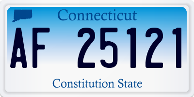 CT license plate AF25121