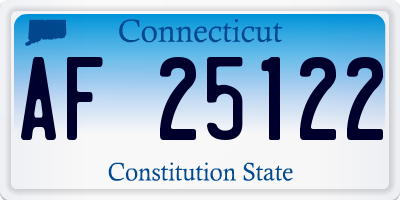 CT license plate AF25122