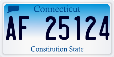 CT license plate AF25124