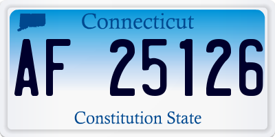 CT license plate AF25126