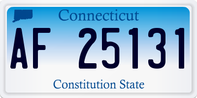 CT license plate AF25131
