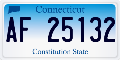 CT license plate AF25132