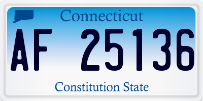 CT license plate AF25136