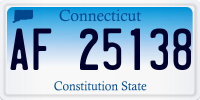 CT license plate AF25138