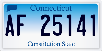 CT license plate AF25141