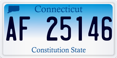 CT license plate AF25146