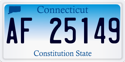 CT license plate AF25149