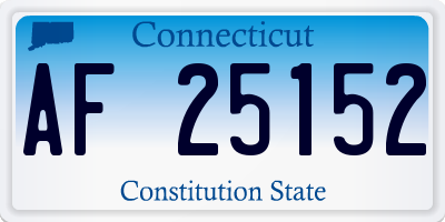 CT license plate AF25152