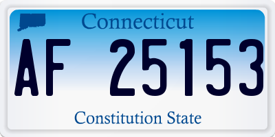 CT license plate AF25153
