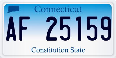 CT license plate AF25159