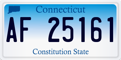 CT license plate AF25161