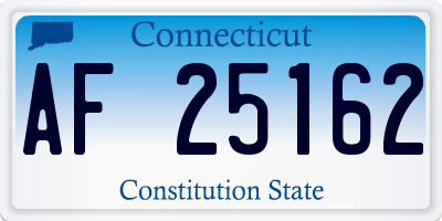 CT license plate AF25162