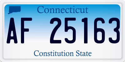CT license plate AF25163