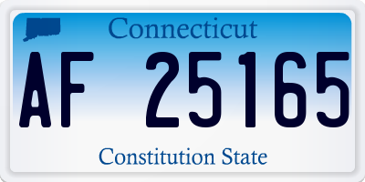 CT license plate AF25165
