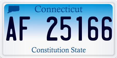 CT license plate AF25166