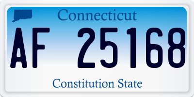 CT license plate AF25168
