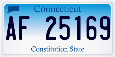 CT license plate AF25169