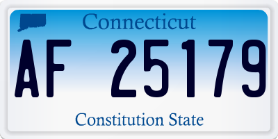 CT license plate AF25179