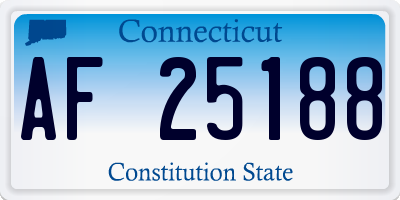 CT license plate AF25188