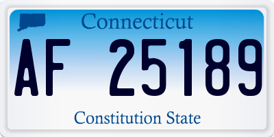 CT license plate AF25189