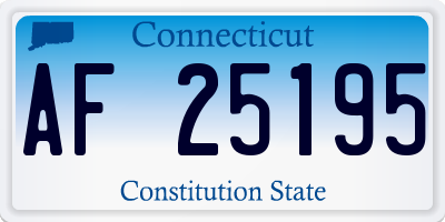 CT license plate AF25195