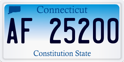 CT license plate AF25200