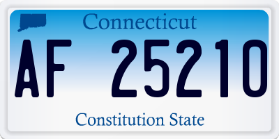 CT license plate AF25210