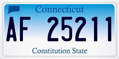 CT license plate AF25211