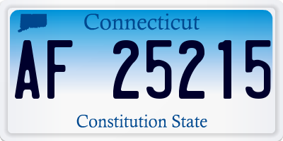 CT license plate AF25215