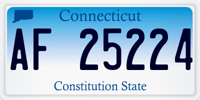 CT license plate AF25224