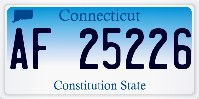 CT license plate AF25226