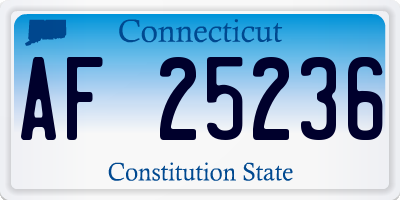 CT license plate AF25236