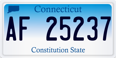 CT license plate AF25237